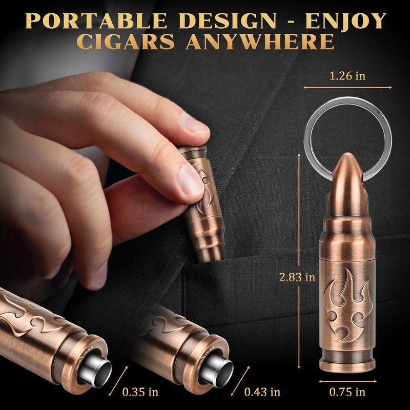 LIHTUN Portable Cigar Punch Cutter - Twist-Out Cigar Punch with 2 Sizes, Clockwise Switch Between Large and Small Punch Holes, Precision Cutting for Various Cigars, Christmas Day Gift (Rose Gold) - Image 5